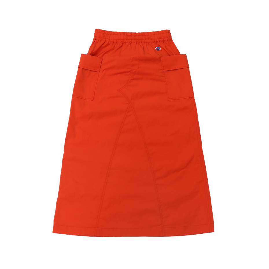 女款 -CASUAL 輕量 口袋 工裝 長裙-紅色(CW-B207-94S)