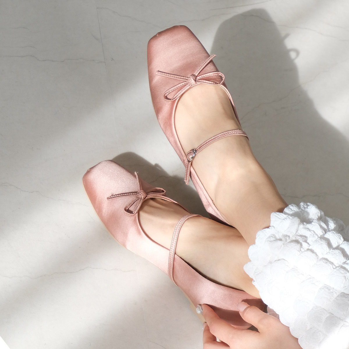 浪漫芭蕾 方頭蝴蝶結瑪莉珍鞋【SY025】