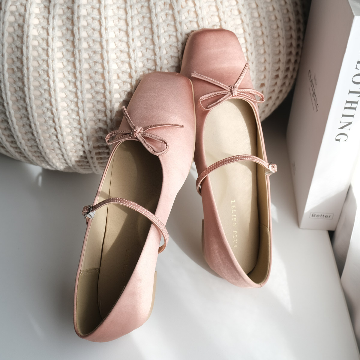 浪漫芭蕾 方頭蝴蝶結瑪莉珍鞋【SY025】