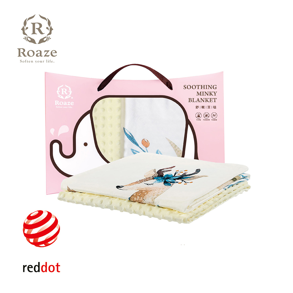 【Roaze 柔仕】 舒眠豆毯 優雅花鹿 - 薄款