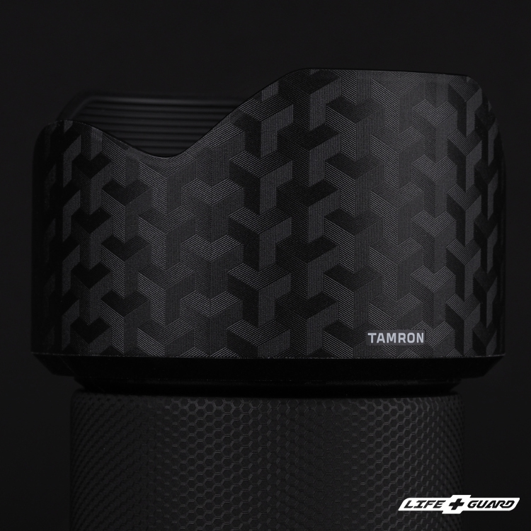 LIFE+GUARD 鏡頭遮光罩貼膜安裝示意，適用 TAMRON 50-300mm F4.5-6.3