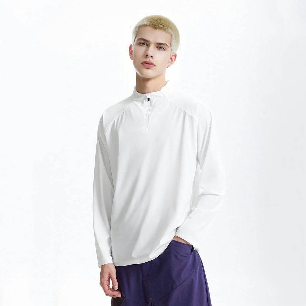 微高領涼感輕型戶外運動T恤