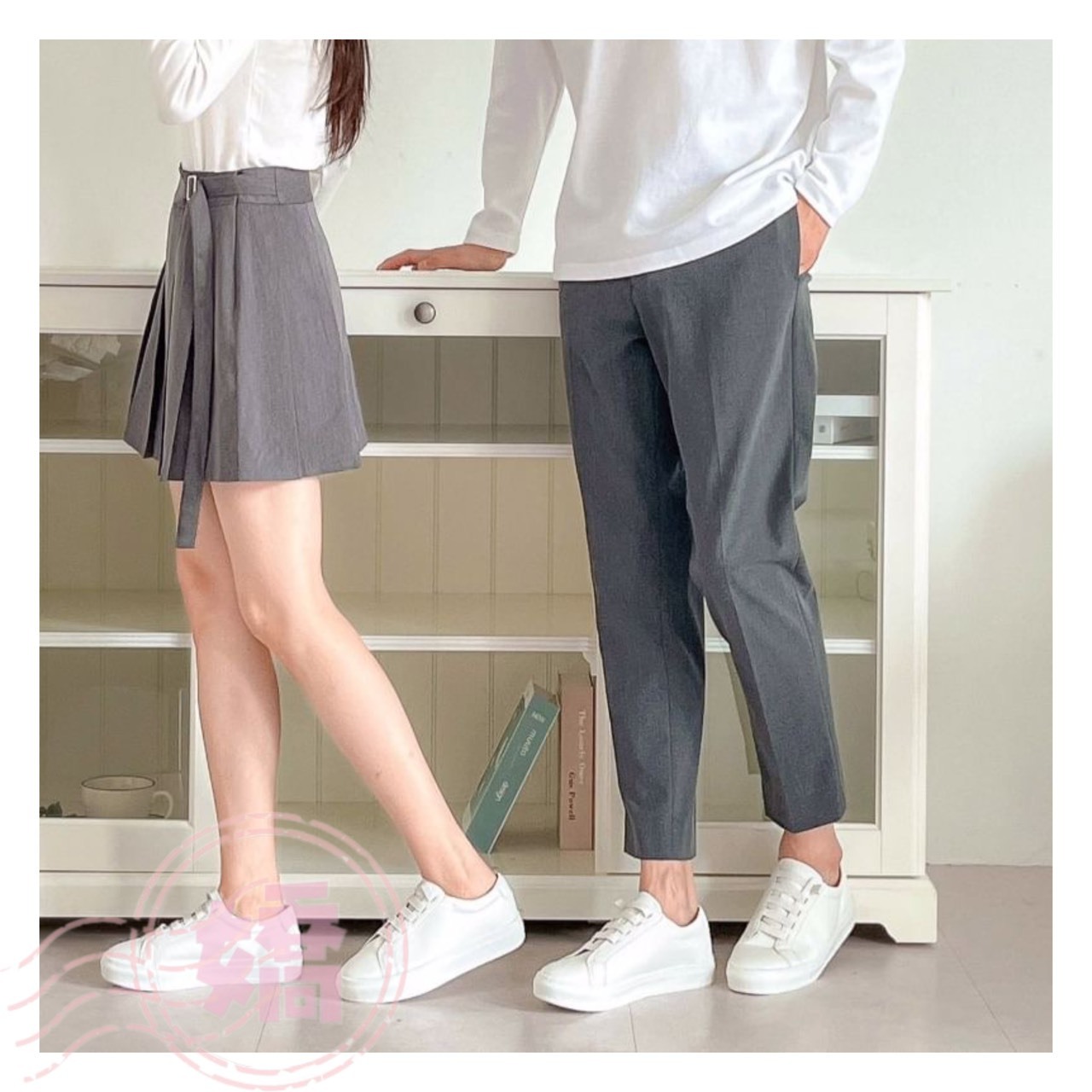 T27031免綁帶情侶休閒鞋(杏'白)(230'240''250'260'270'280)