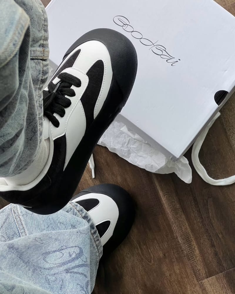 <難哄 白敬亭主理品牌> GOOD BAI DUM DUM 蓬蓬鞋 厚底增高 黑白