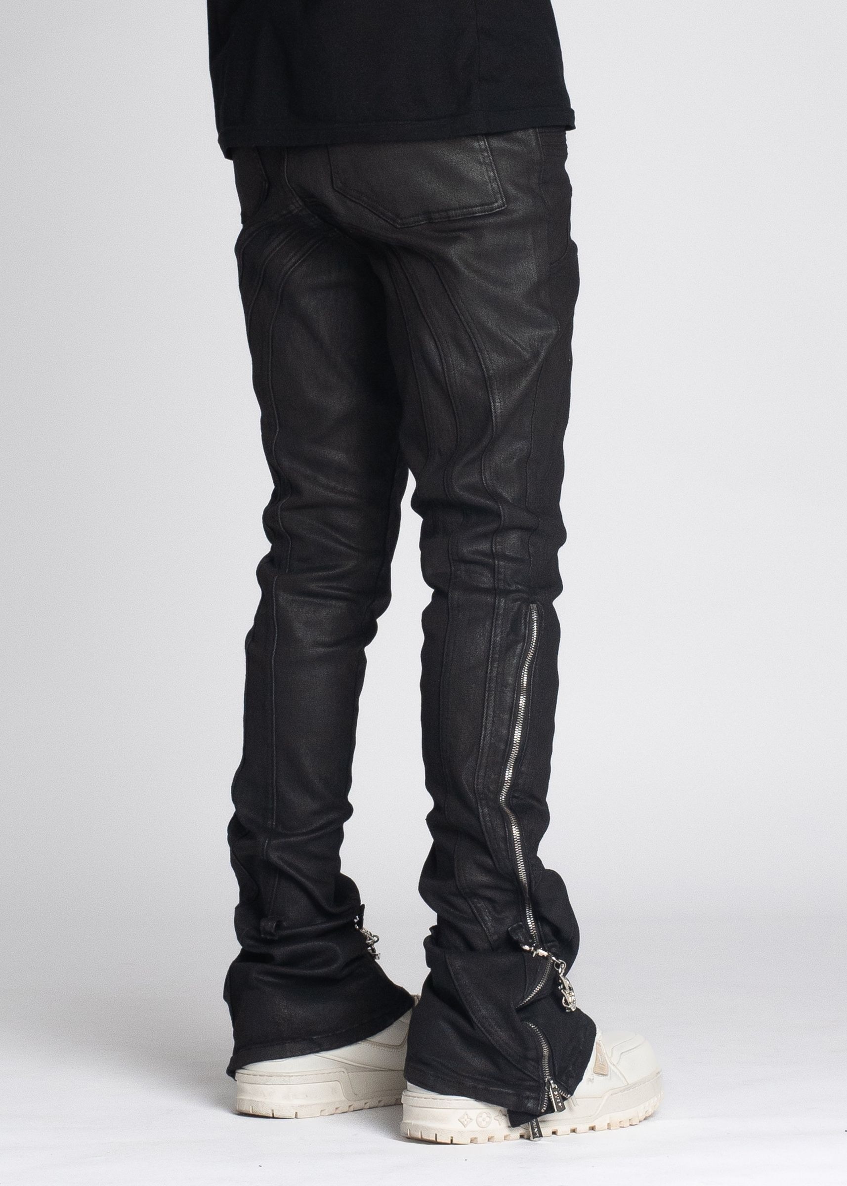 GUAPI / Waxed Chain Denim - Obsidian Black