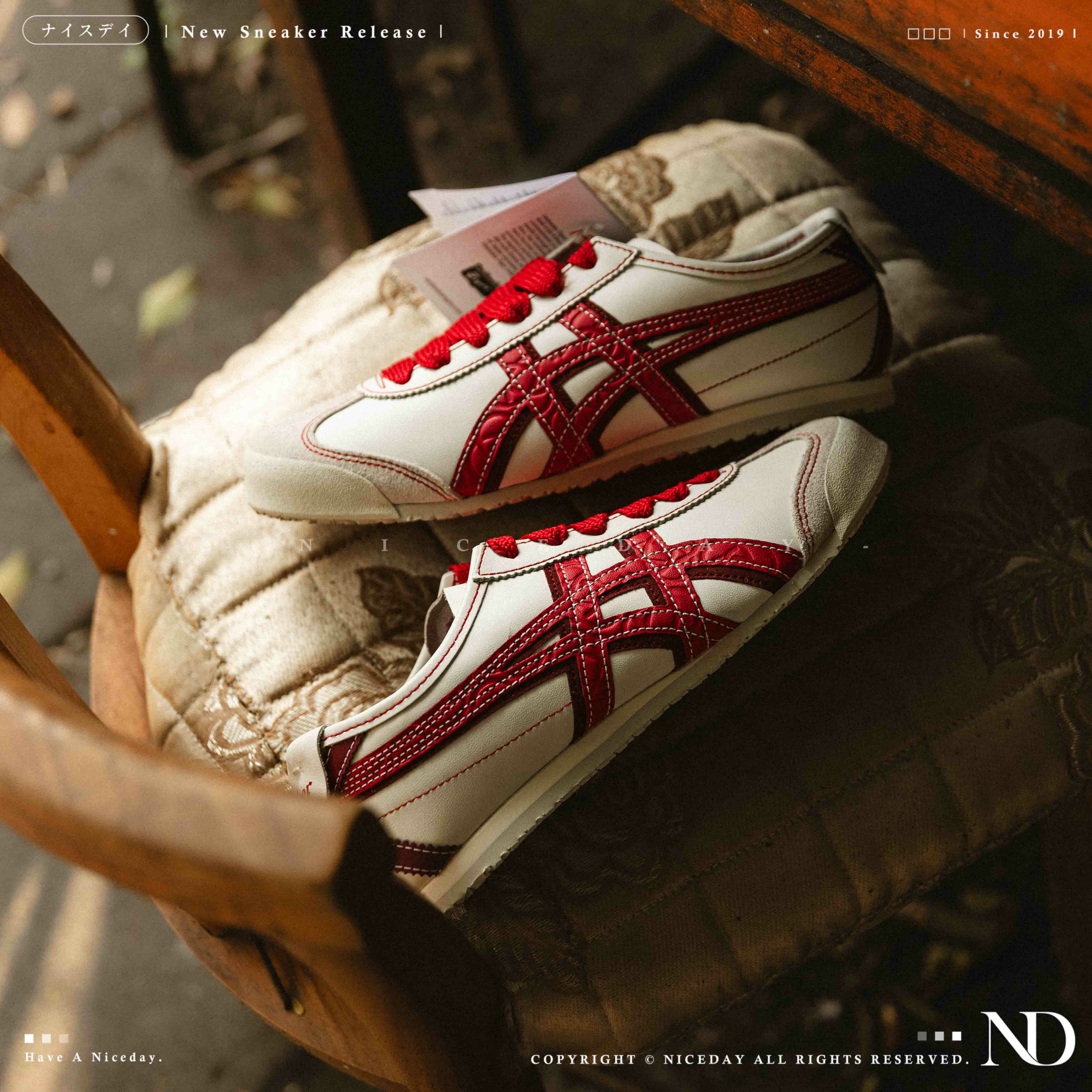 NICEDAY 代購 Onitsuka Tiger 鬼塚虎 MEXICO 66 蛇年 紅色 紀念款 米白 1183C391-100