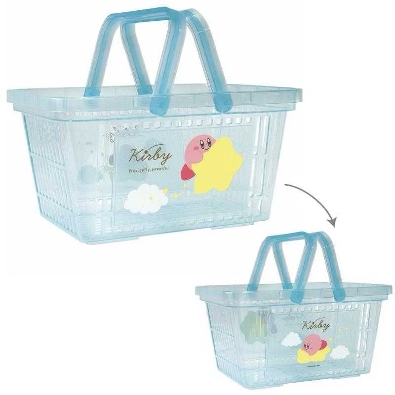 【現貨】星之卡比 收納 提籃 半透明 果凍色 手提籃 置物籃