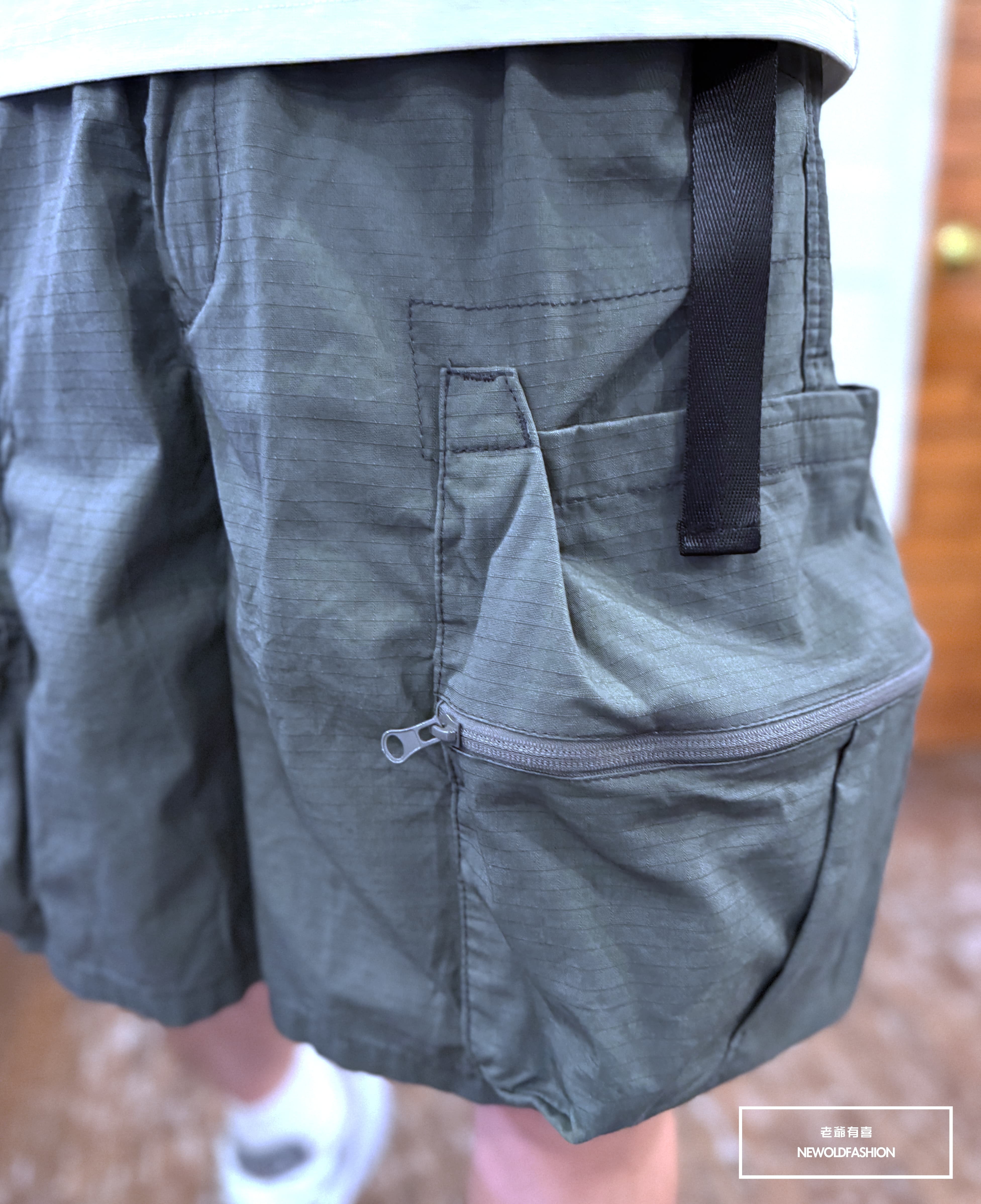 『新品上市』重磅立體拼接大口袋工裝短褲(NOF25028380)-深灰