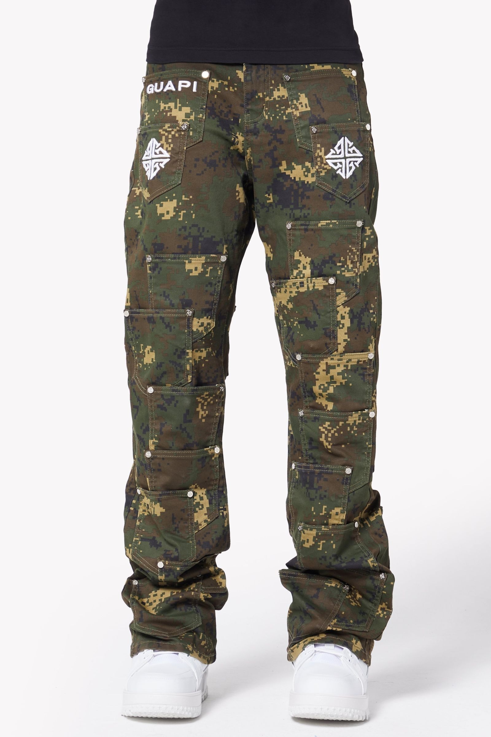 GUAPI / Pockets Flared Denim - Camo