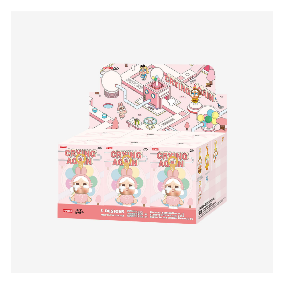 POP MART CRYBABY Crying Again Series-Vinyl Face Plush Blind Box 盲盒