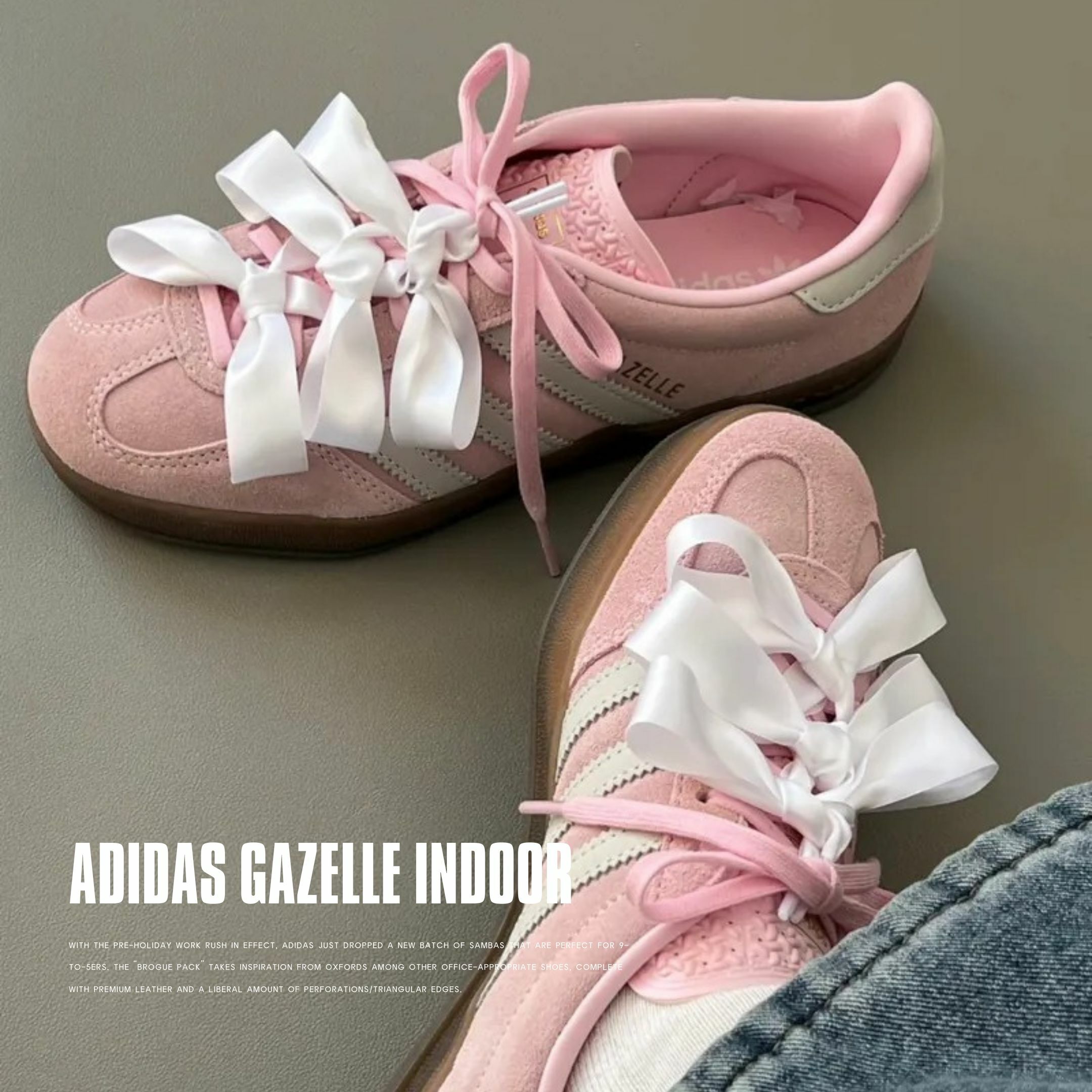 NICEDAY 調貨 Adidas Gazelle Indoor 粉色 麂皮 淺粉 女鞋 JI2716