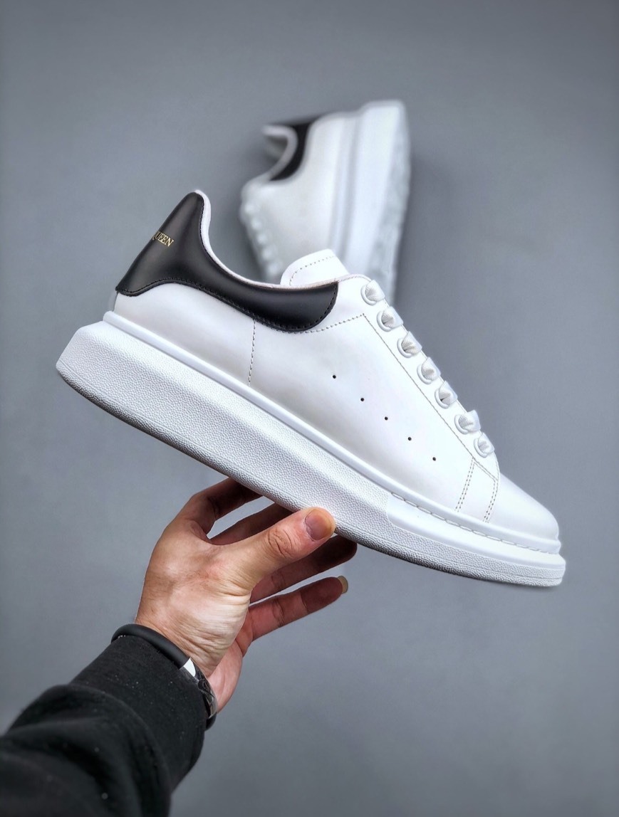 Alexander McQueen 亞歷山大 麥坤 小白鞋 黑白 黑尾 增高 休閒鞋 553680WHGP59061