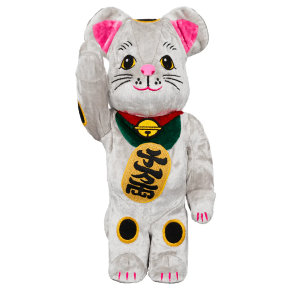 招財貓 招き猫 着ぐるみ版 銀 400％ / 1000% BE@RBRICK