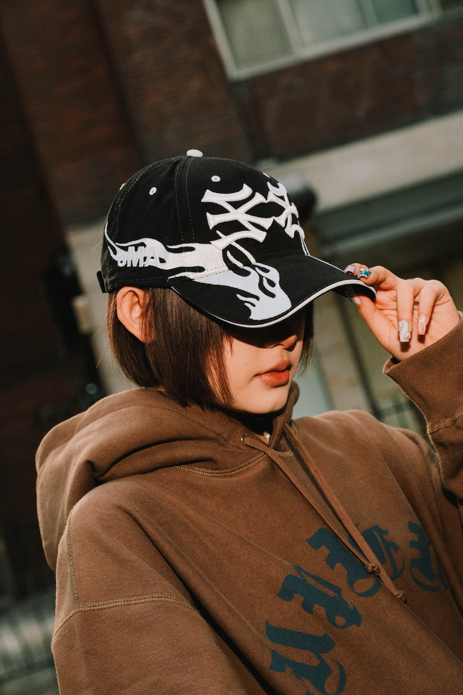 【oMA STUDIOS】NY NY FLAME HAT ハット oMA NY NY FLAME HAT/FLAME CAP