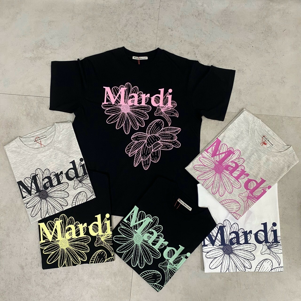 MARDI MERCREDI 三花印花短TEE 經典小雛菊 TSHIRT TRIPLE FLOWER