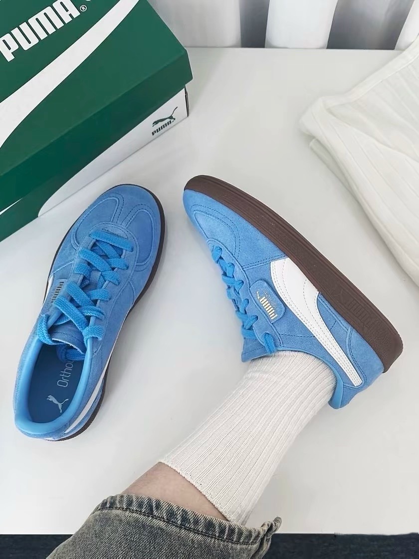 PUMA PALERMO 水藍 寶藍 淺藍 藍 麂皮 運動鞋 女鞋 396463-44