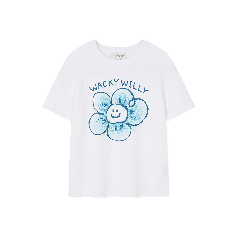 WACKY WILLY Women's Big Lily Graphic Short Sleeve T-shirt