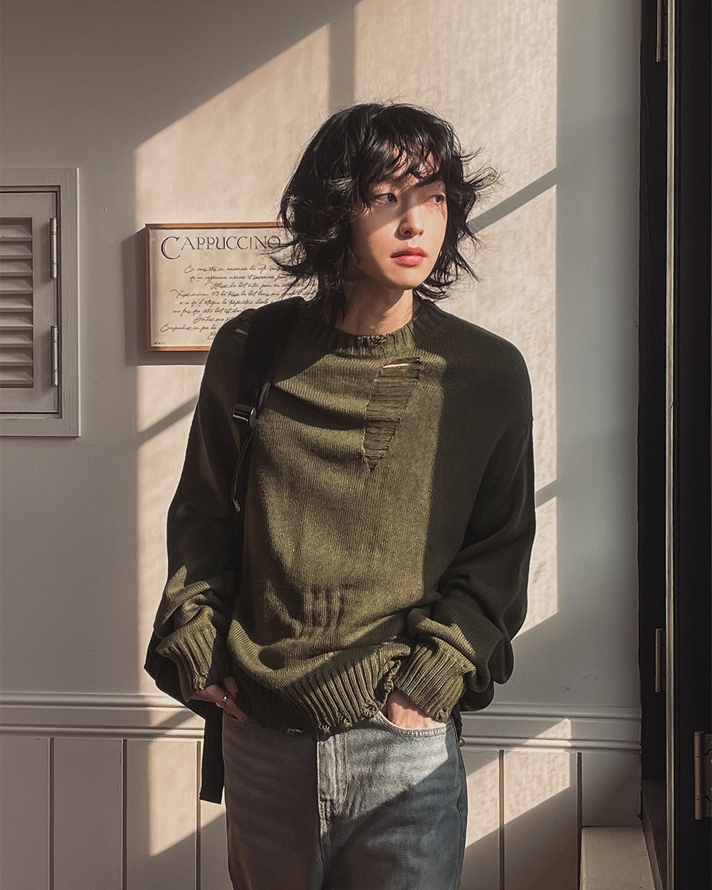 (韓國獨家特價)Damage破損針織衫