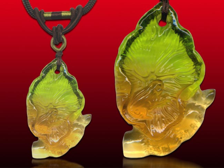 鹿港窯水晶琉璃｜財運連連項鍊 招財進寶富貴綿延開運納福