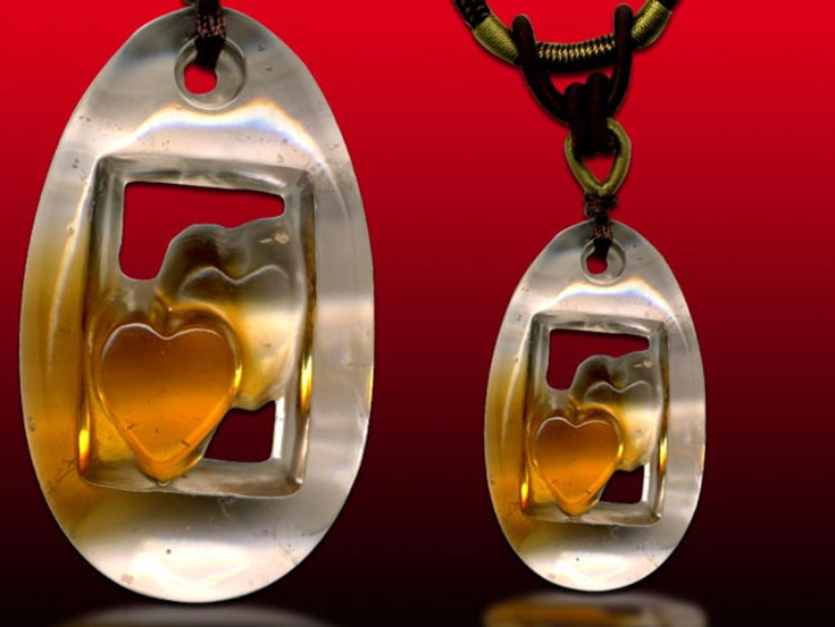 鹿港窯水晶琉璃｜永結同心項鍊 真摯情緣幸福長久開運納福