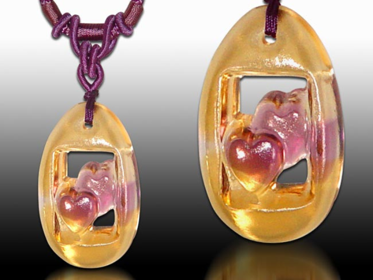 鹿港窯水晶琉璃｜永結同心項鍊 真摯情緣幸福長久開運納福