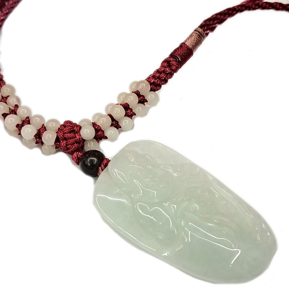 彌勒佛玉珮中國結項鍊【十方】137063