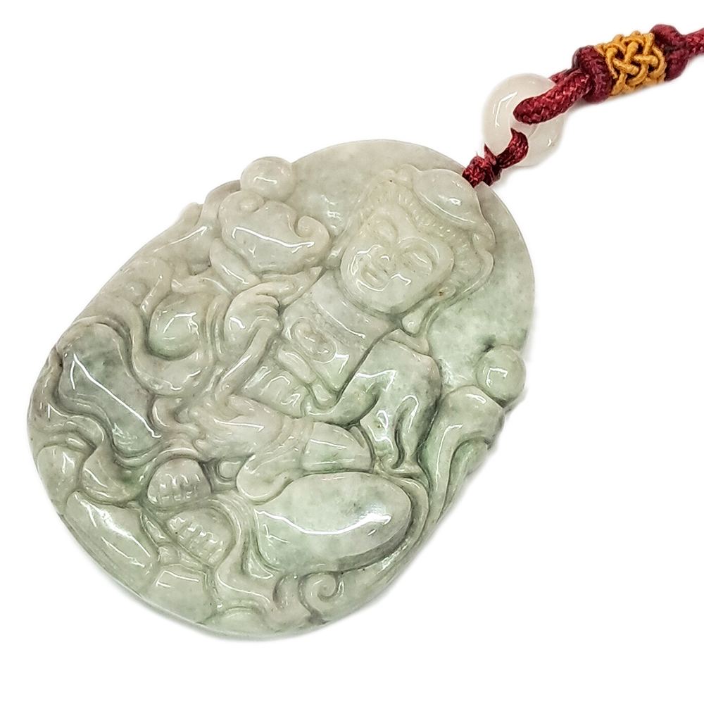 蓮花觀音{緬甸玉}玉珮【十方】135405