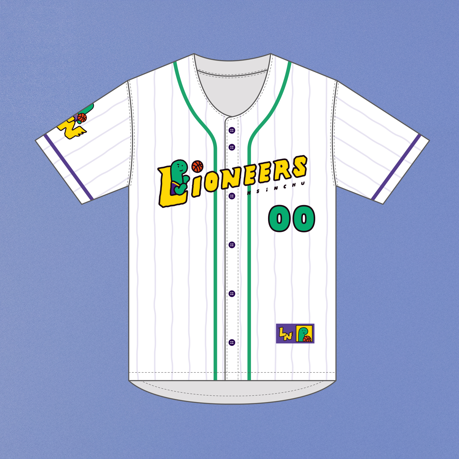 24-25 JOGUMAN-攻城獅棒球衣｜白