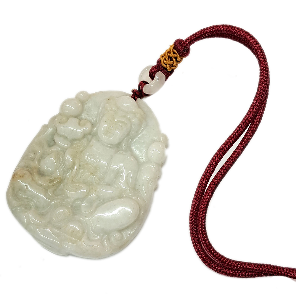 蓮花觀音{緬甸玉}中國結項鍊【十方】135408