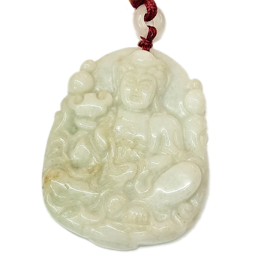 蓮花觀音{緬甸玉}中國結項鍊【十方】135408