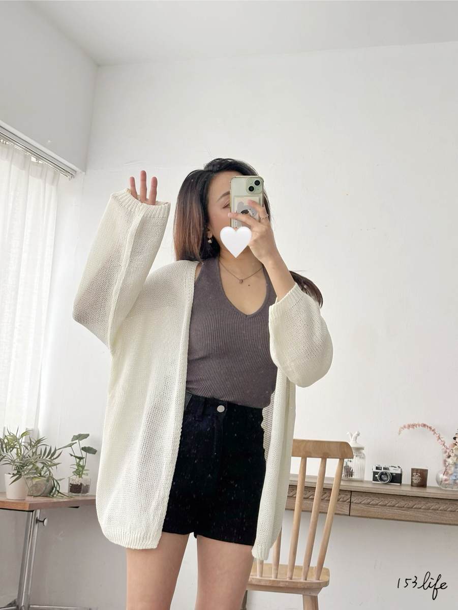 |現貨|春日慵懶休閒針織長版外罩(2色)