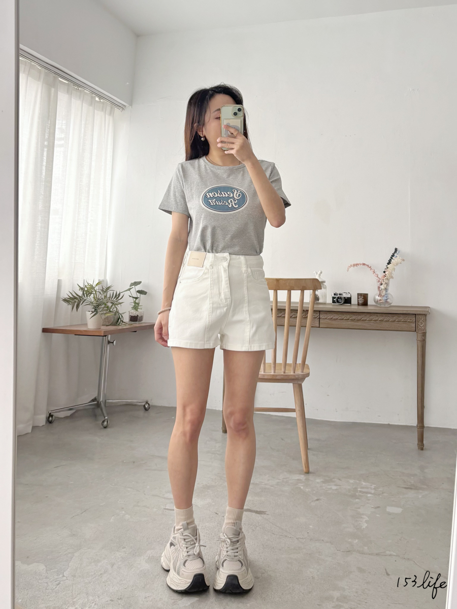 |現貨|簡約感藍波字母印花T恤(3色)