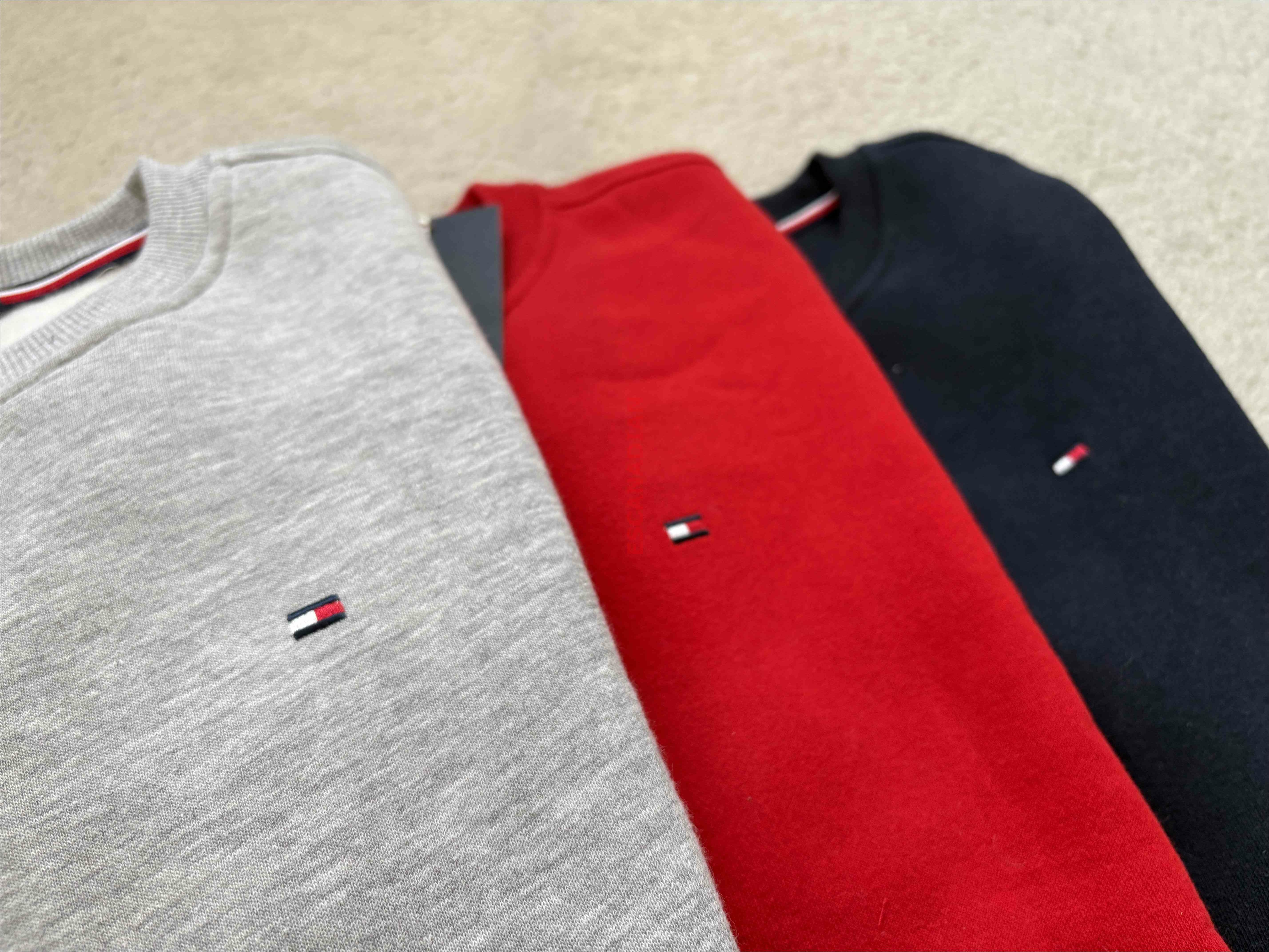 TOMMY 大童 經典刺繡小標 刷毛 大學TEE (3色)