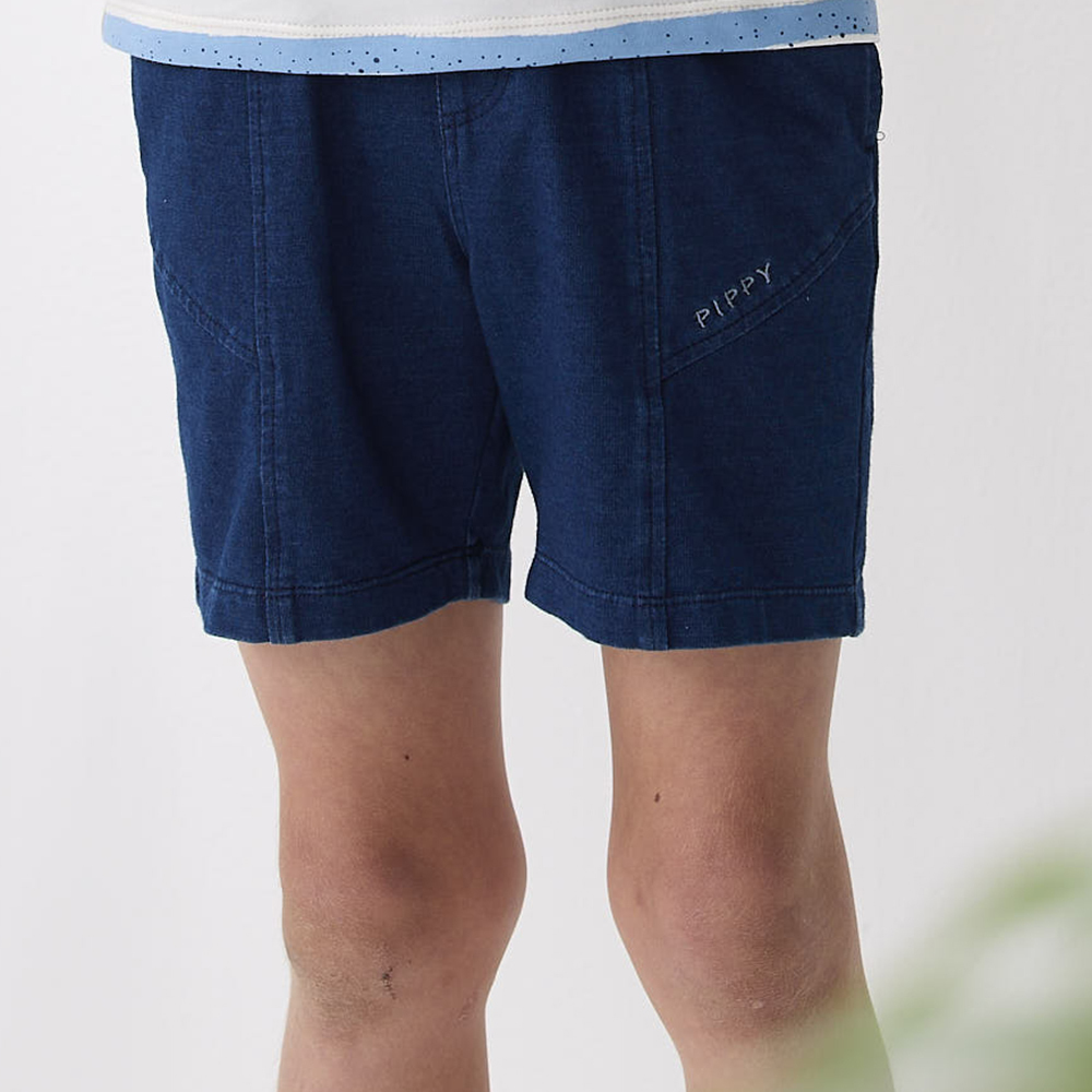 PIPPY 帥氣仿牛仔舒適天絲棉短褲 藍