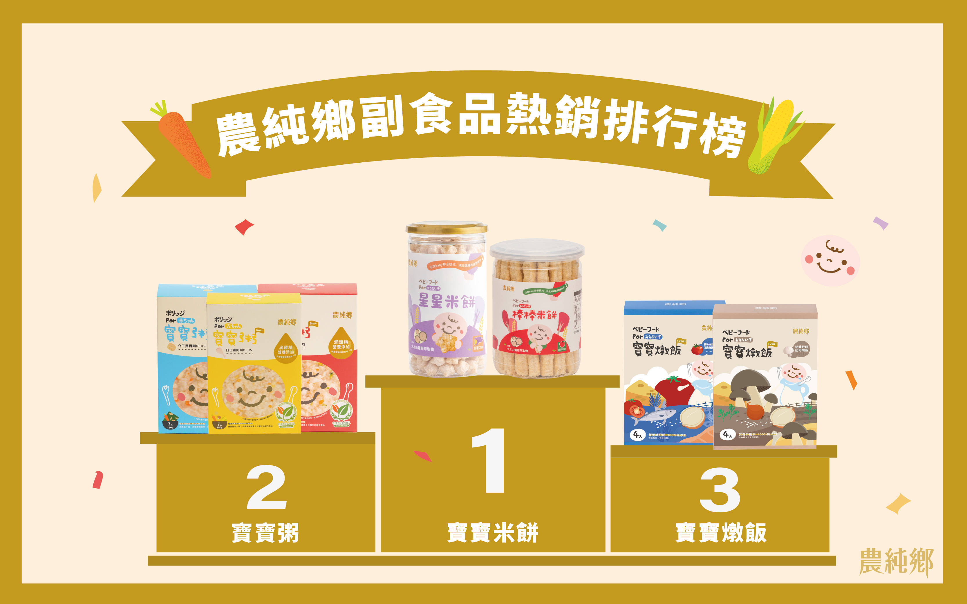 嬰兒副食品推薦，農純鄉這些品項最熱銷！