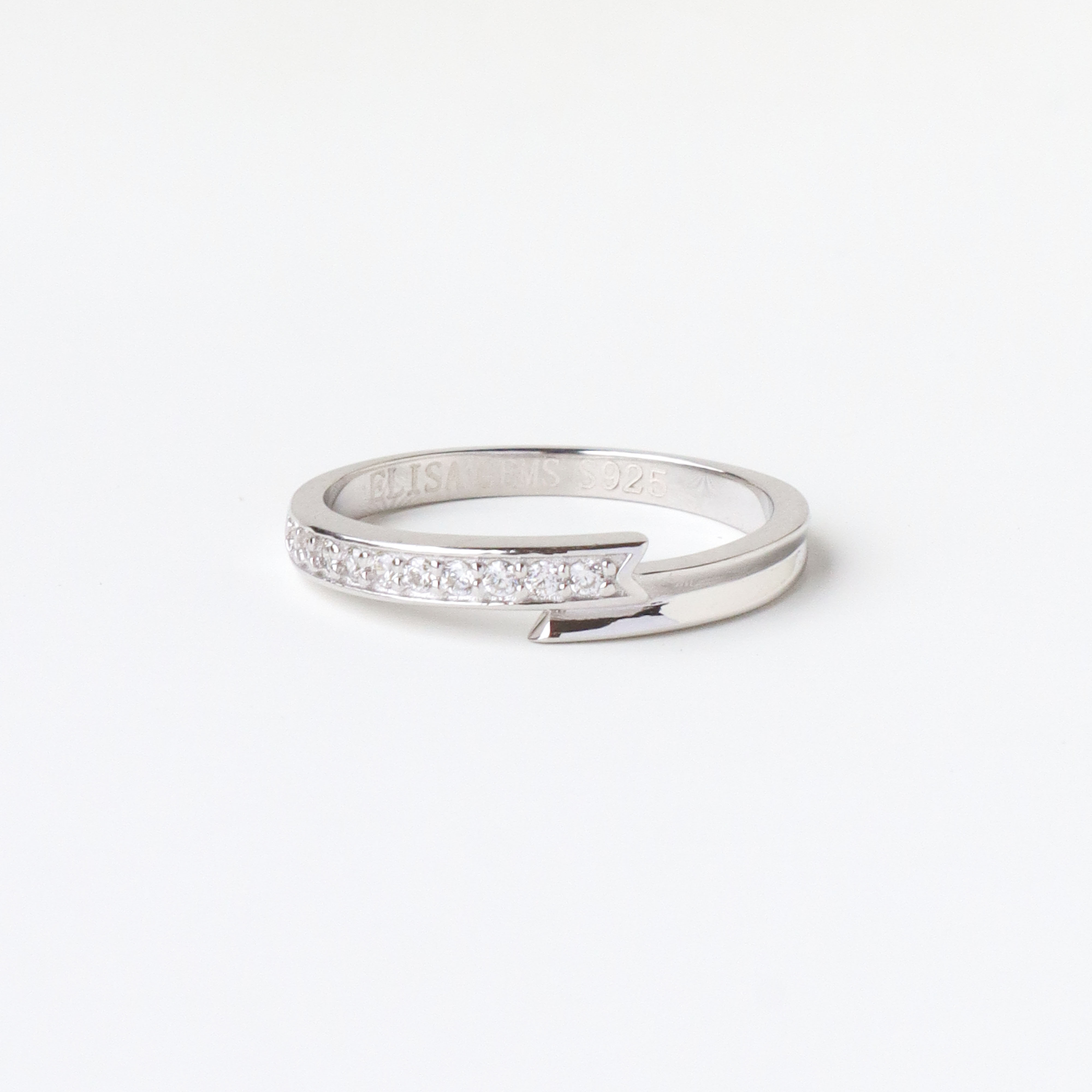 Silver/心向．寬面對戒(女)