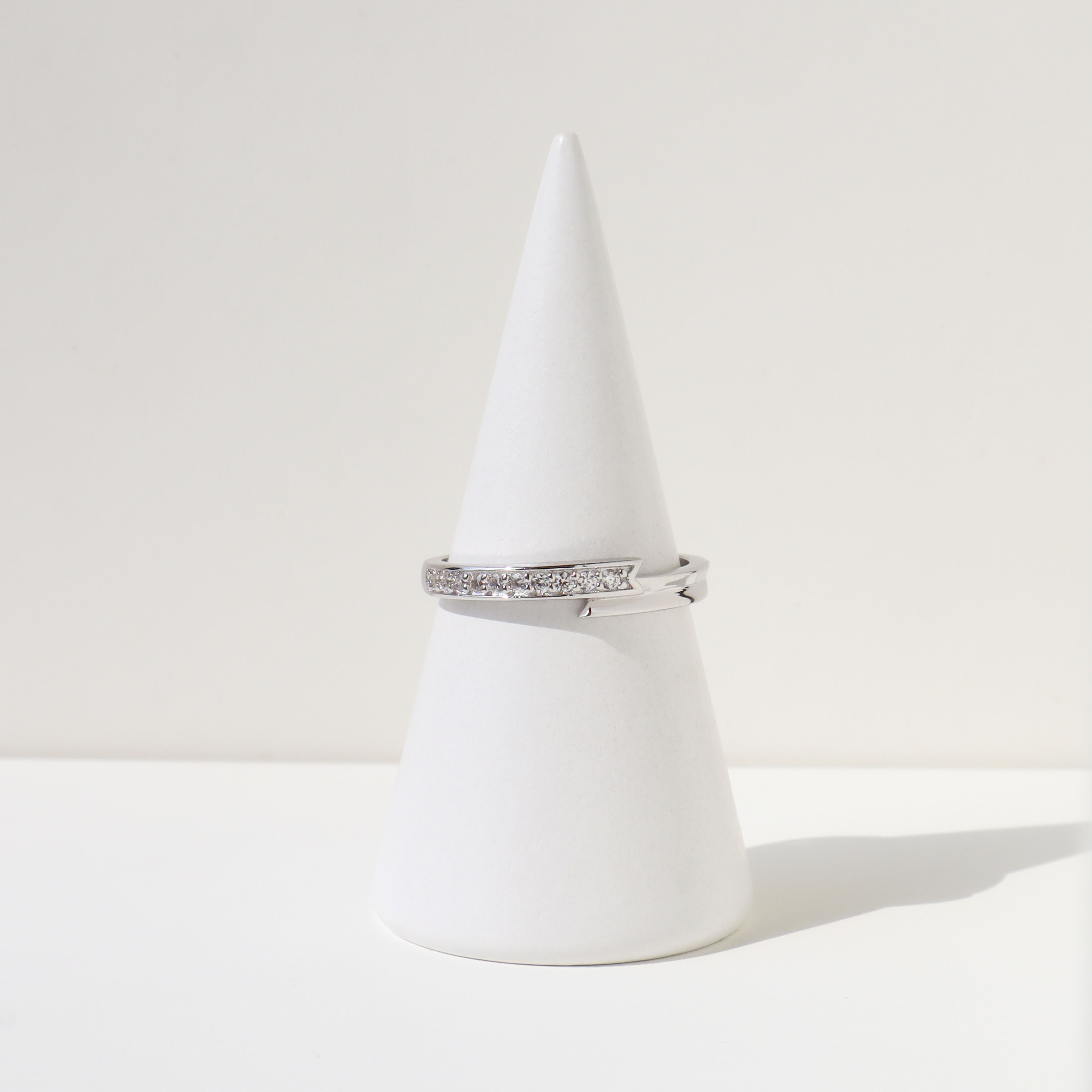 Silver/心向．寬面對戒(女)