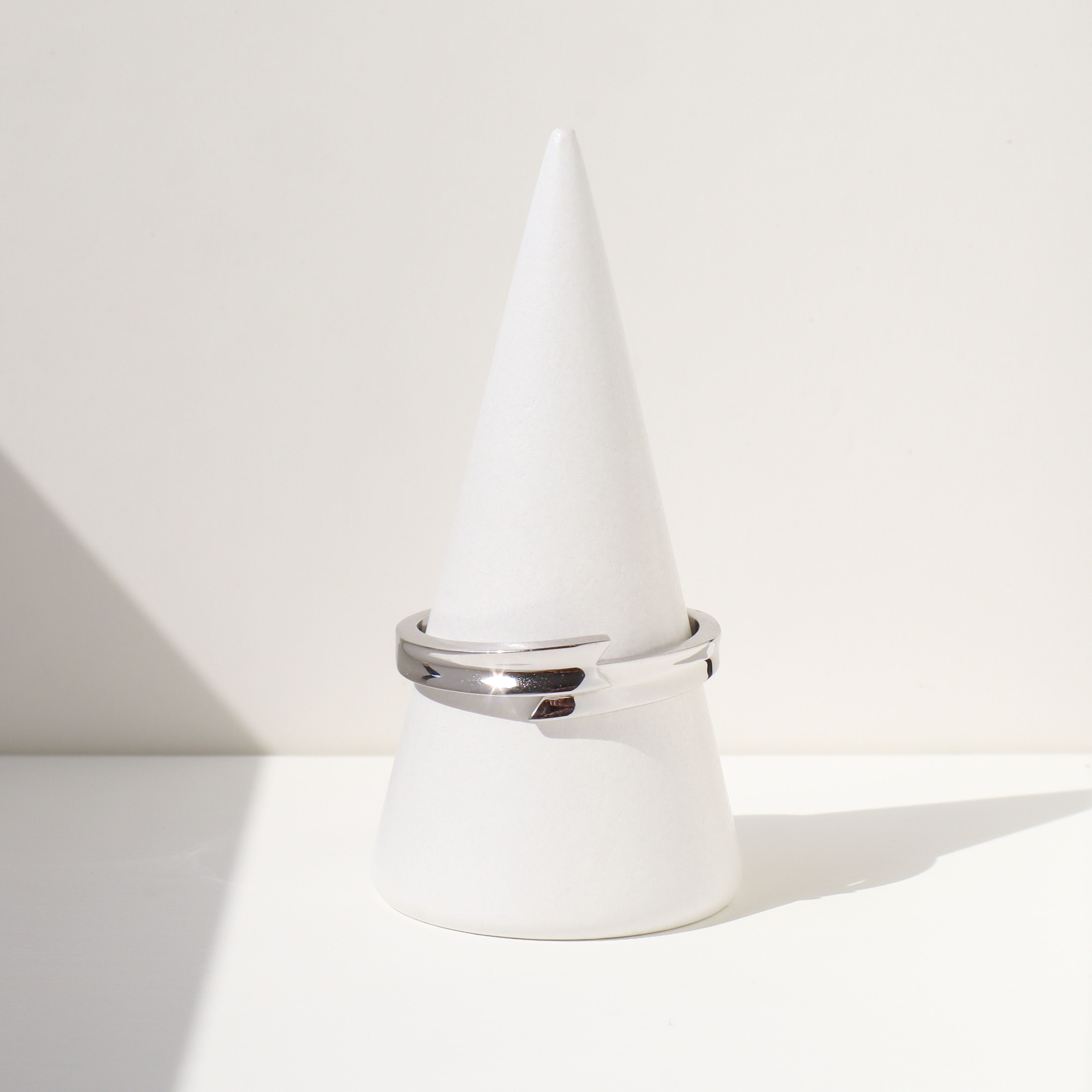 Silver/心向．寬面對戒(男)