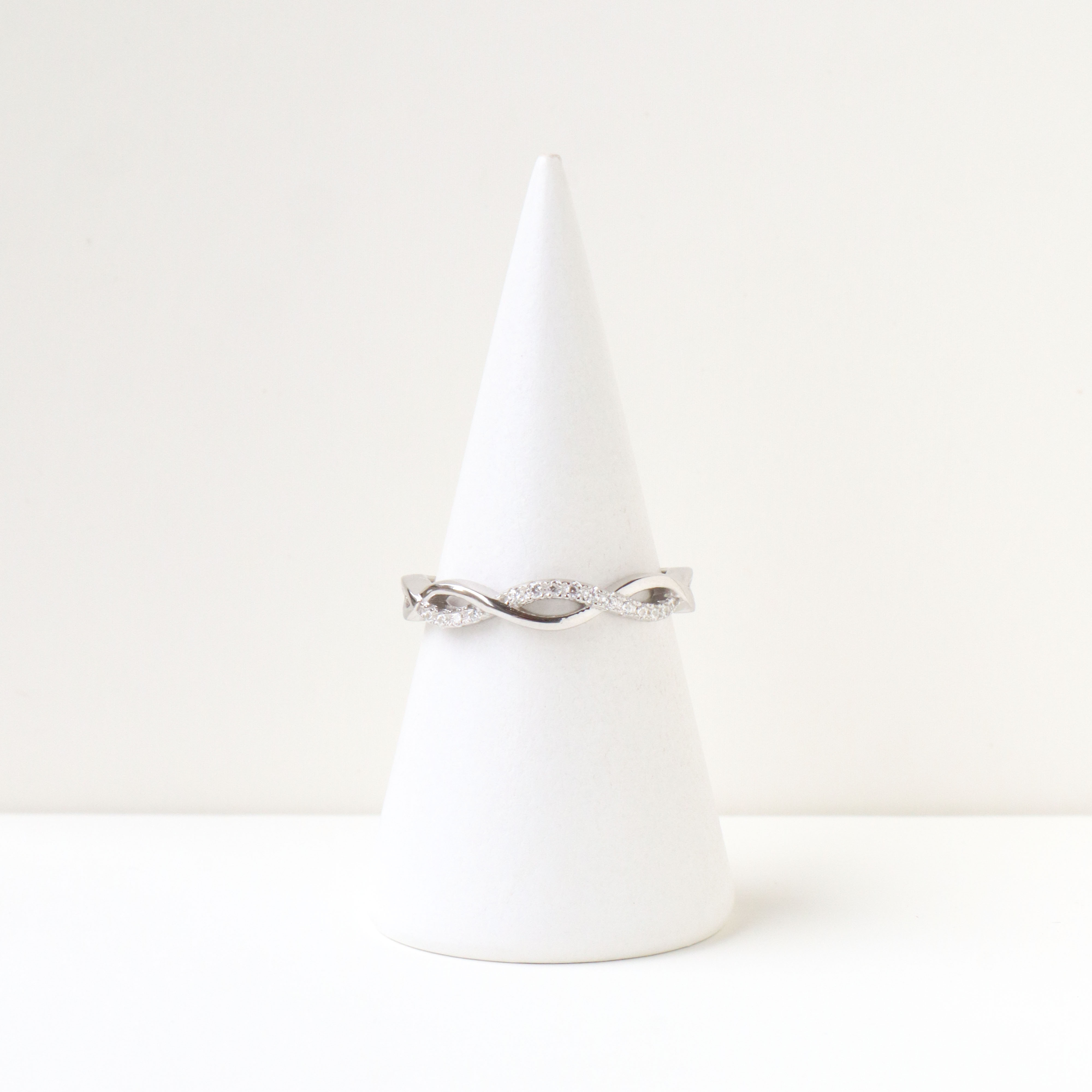 Silver/雙織．波浪曲線對戒(女)