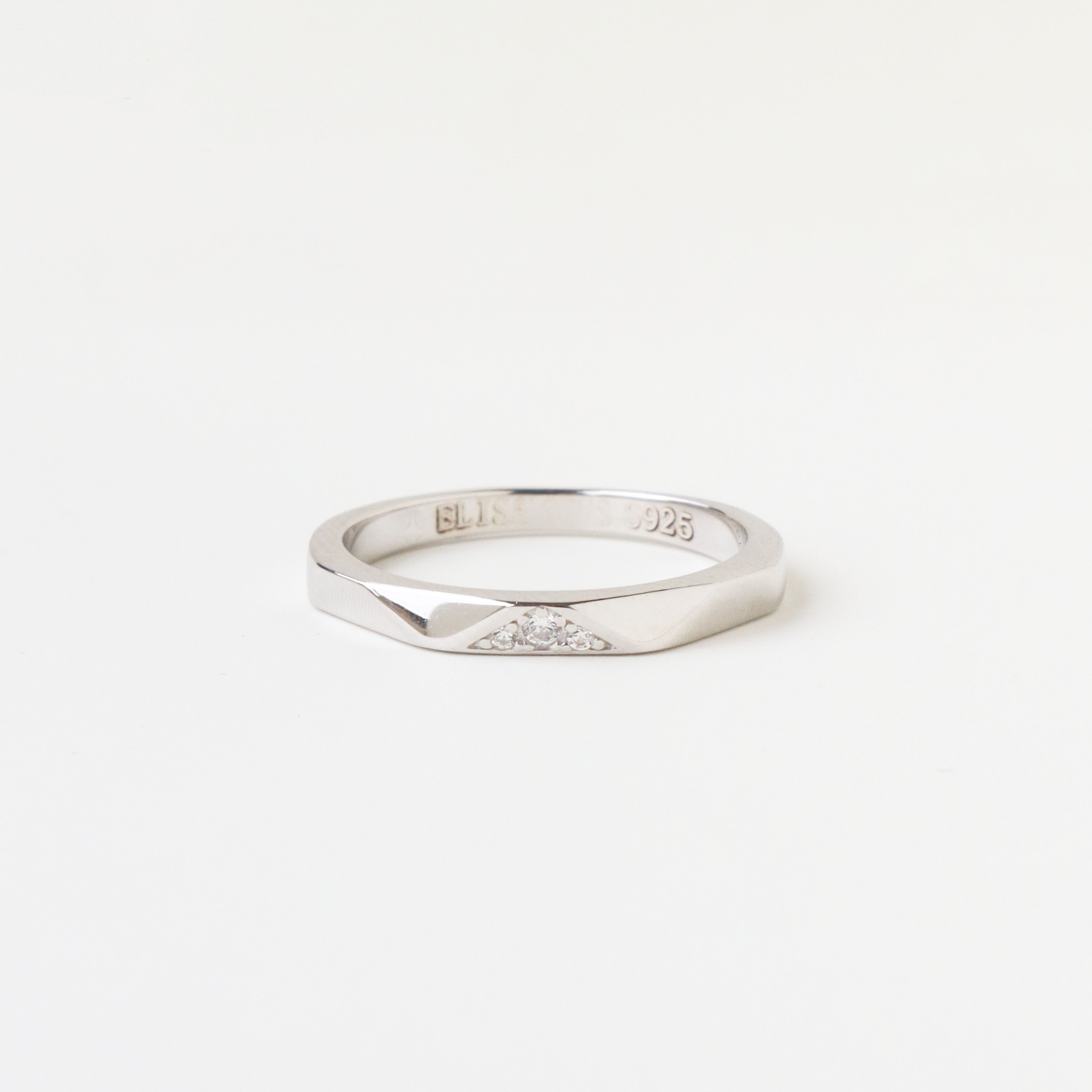 Silver/映刻．三角菱面對戒(女)