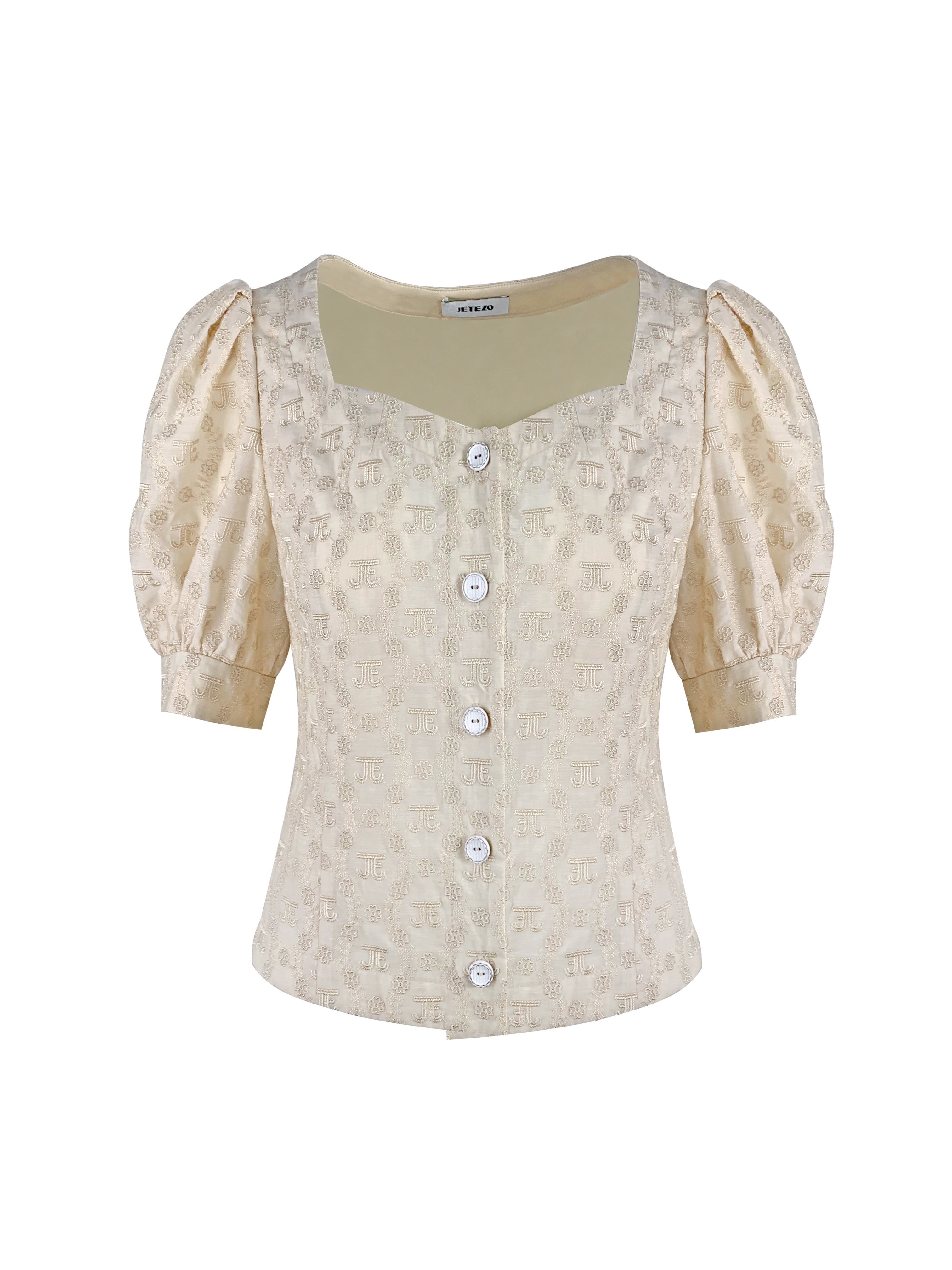 BB1EA028A1 沙丘驛站logo老花刺繡方領上衣 (官網限定)