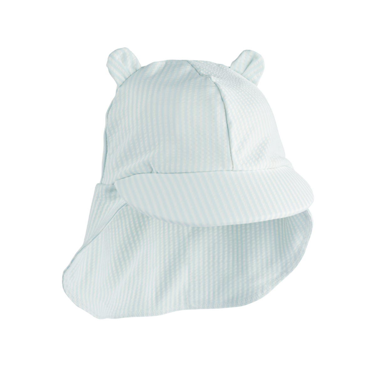 〖 Liewood 〗天藍條紋熊熊防曬泳帽