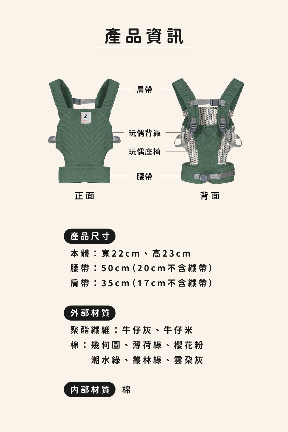 POGNAE 趣味兒童揹巾產品資訊