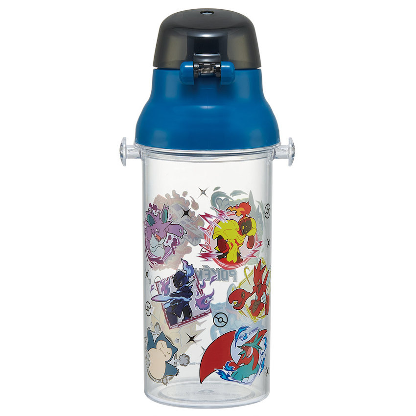 日本製 2025 新版 Skater 透明銀離子直飲水壺 (附肩帶) - Pokemon