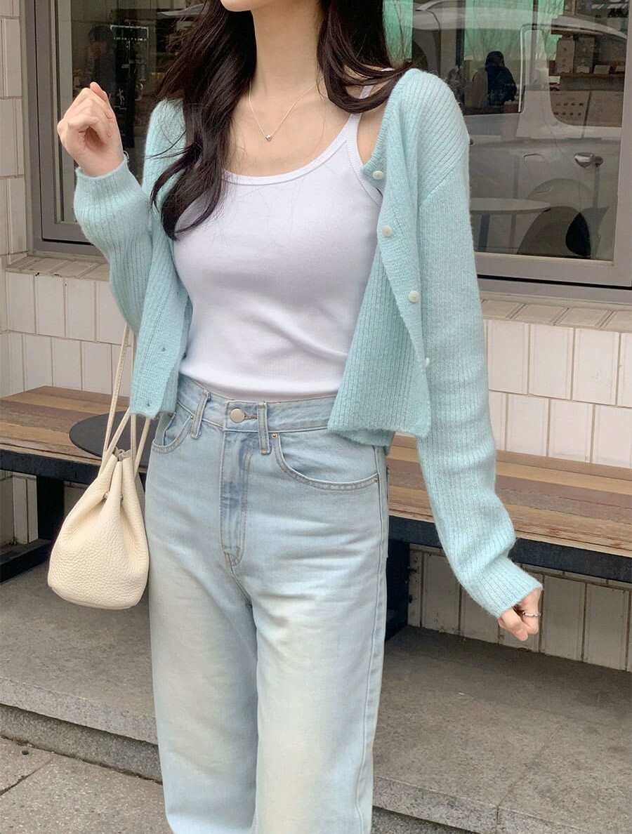 韓國Cherrykoko授權 輕柔百搭四季U領細肩背心【MADE, CRKO】系列