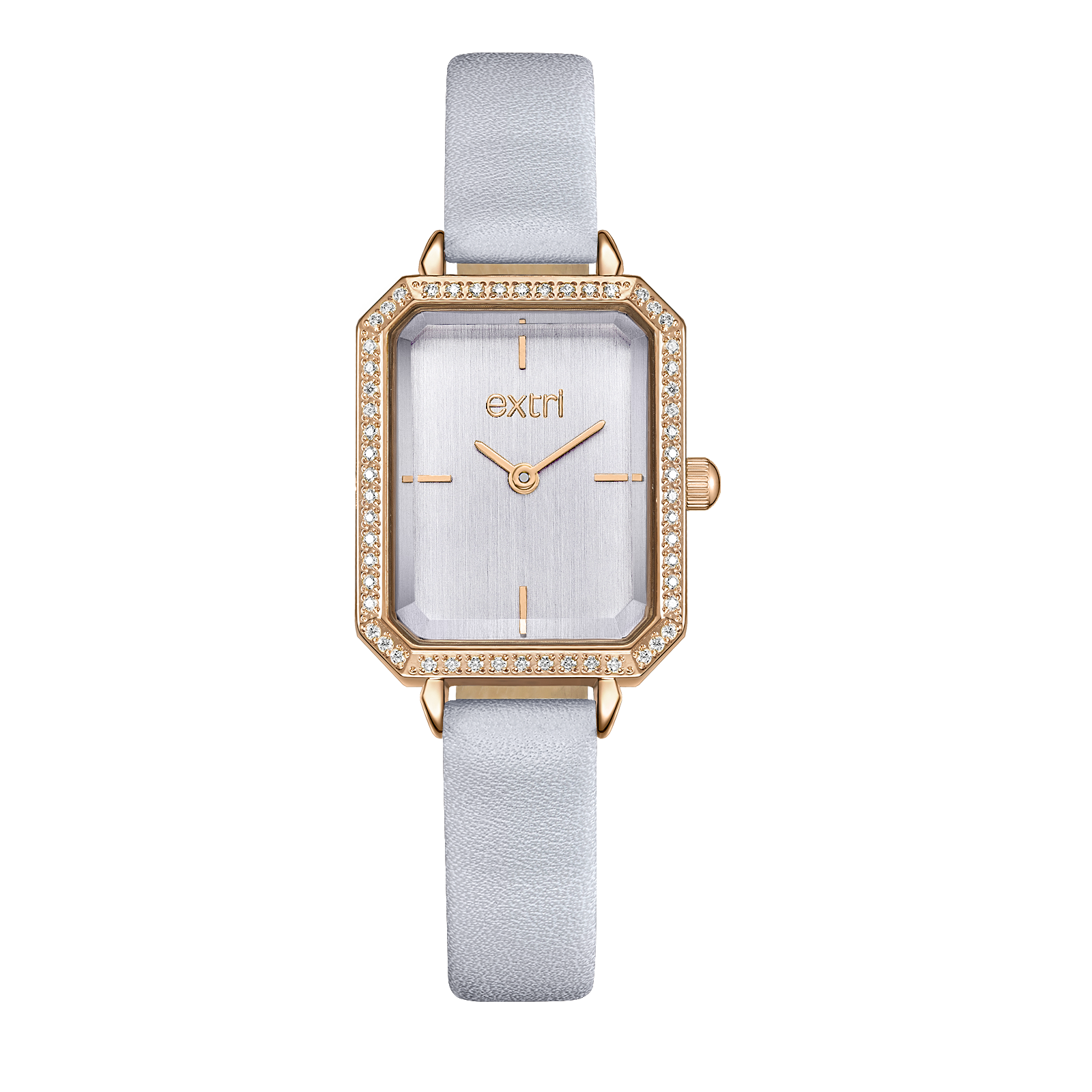 【EXTRI】 E1033 經典 簡約 優雅 晶鑽 皮革 女錶 手錶