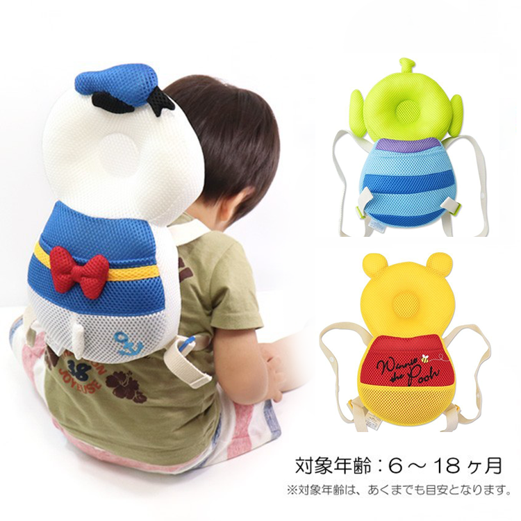 【現貨】迪士尼 小熊維尼 三眼怪 寶寶護頭背包