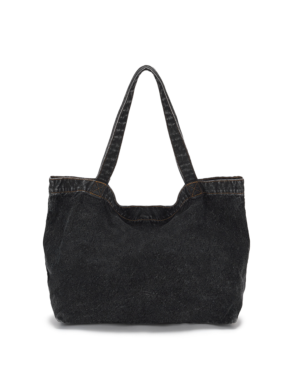 LOGO水洗丹寧托特包 黑色