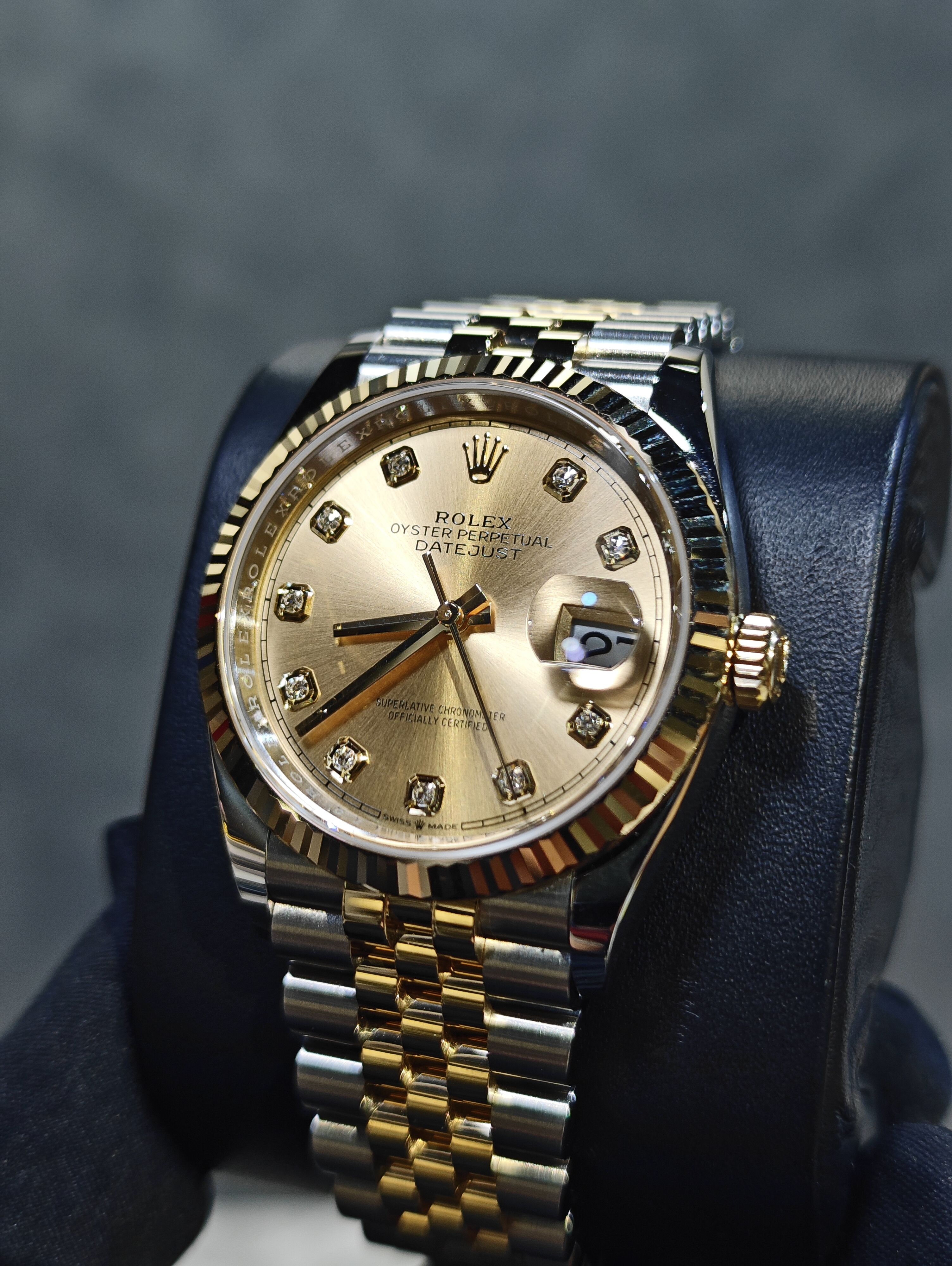BRAND NEW ROLEX 126233g 1262333 GOLD CHAMPAGNE DIAL DATEJUST 36 JUBILEE STRAP GOLD STEEL