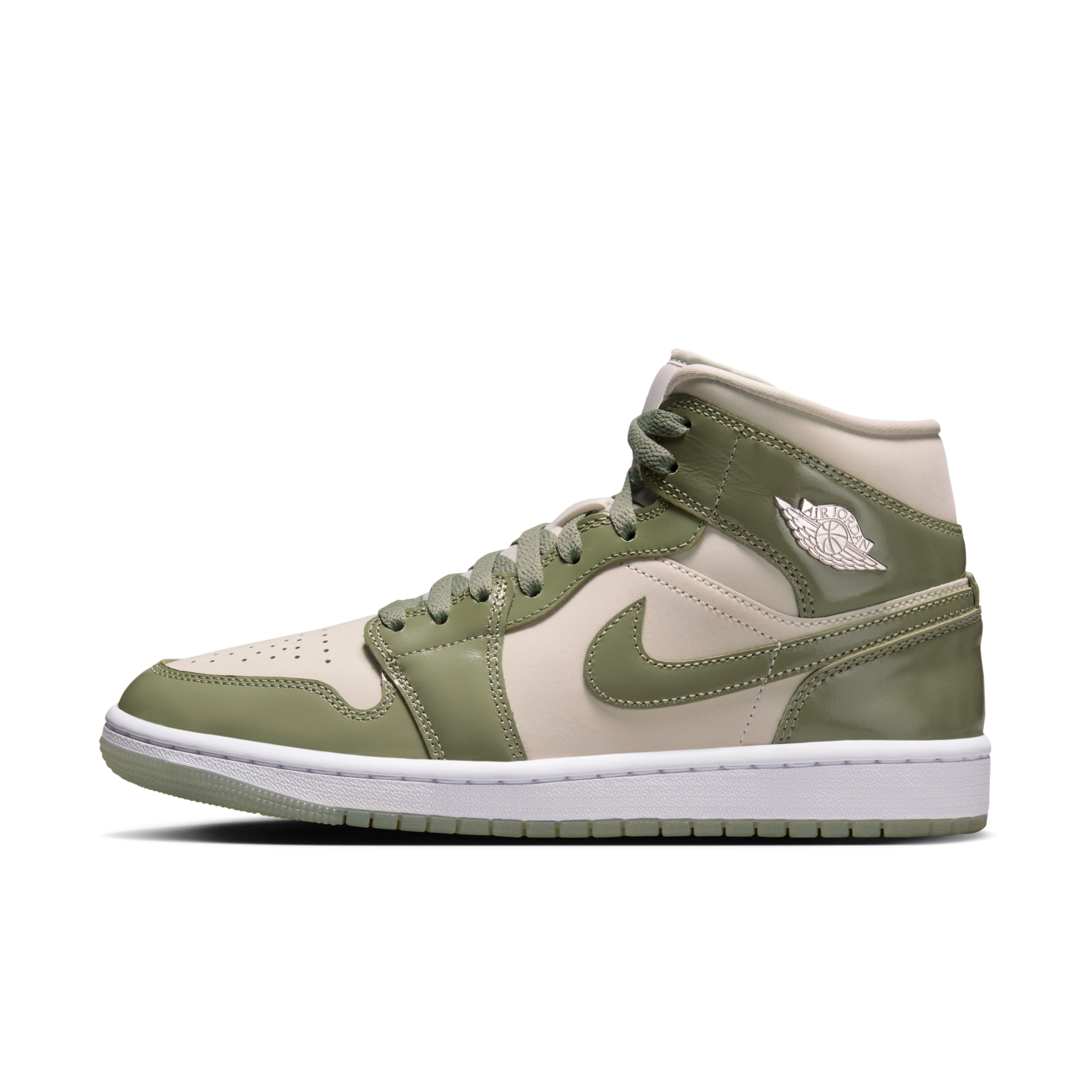 女鞋 NIKE AIR JORDAN 1 MID SE 'Sea Glass' 酪梨綠 復古 中筒 休閒鞋【HF4079-003】AJ1 AJ1OG